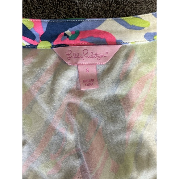 Lily Pulitzer Tiki Wrap Romper Size Small Floral Print V Neck Long Sleeve - Picture 4 of 5